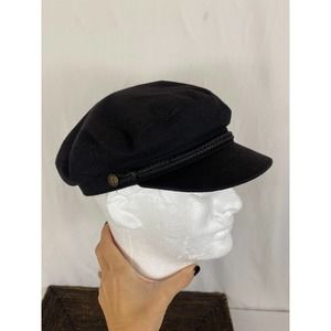 Brixton Fiddler Fisherman Cap Unisex Medium Black 100% Cotton Double Layer Cored